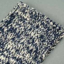 ROTOTO Low Gauge Slub Crew Socks Navy 15 ROTOTO Low Gauge Slub Crew Socks Navy