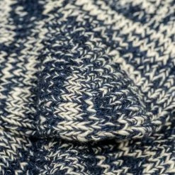 ROTOTO Low Gauge Slub Crew Socks Navy 16 ROTOTO Low Gauge Slub Crew Socks Navy