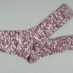 ROTOTO Low Gauge Slub Crew Socks Burgundy 12 ROTOTO Low Gauge Slub Crew Socks Burgundy