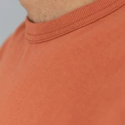 Samurai Jeans SJST22-RIM Loopwheel Ripened Cotton Solid Tee Orange Red NEW ARRIVALS