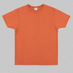 Samurai Jeans SJST22-RIM Loopwheel Ripened Cotton Solid Tee Orange Red NEW ARRIVALS