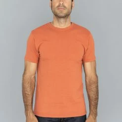 Samurai Jeans SJST22-RIM Loopwheel Ripened Cotton Solid Tee Orange Red NEW ARRIVALS