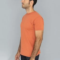 Samurai Jeans SJST22-RIM Loopwheel Ripened Cotton Solid Tee Orange Red NEW ARRIVALS