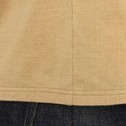 NEW ARRIVALS Samurai Jeans SJST22-RIM Loopwheel Ripened Cotton Solid Tee Beige