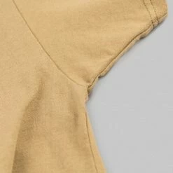 NEW ARRIVALS Samurai Jeans SJST22-RIM Loopwheel Ripened Cotton Solid Tee Beige