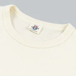 NEW ARRIVALS Samurai Jeans SJST22-RIM Loopwheel Ripened Cotton Solid Tee Ivory