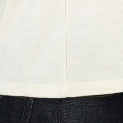 NEW ARRIVALS Samurai Jeans SJST22-RIM Loopwheel Ripened Cotton Solid Tee Ivory
