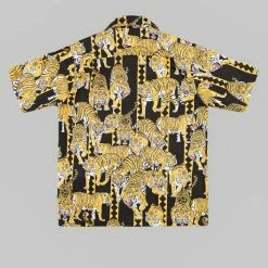 NEW ARRIVALS Samurai Jeans SSA22-HT One Hundred Tiger Shirt Black