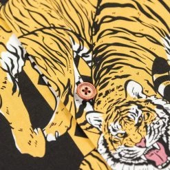 NEW ARRIVALS Samurai Jeans SSA22-HT One Hundred Tiger Shirt Black