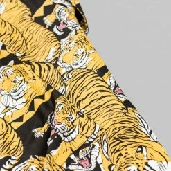 NEW ARRIVALS Samurai Jeans SSA22-HT One Hundred Tiger Shirt Black