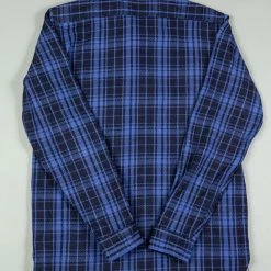Samurai Jeans SIN21-01-OVS Rope Dyed Indigo Heavy Flannel Shirt Purple