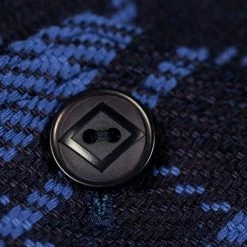 Samurai Jeans SIN21-01-OVS Rope Dyed Indigo Heavy Flannel Shirt Purple