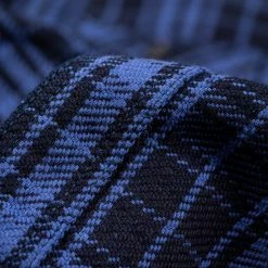 Samurai Jeans SIN21-01-OVS Rope Dyed Indigo Heavy Flannel Shirt Purple