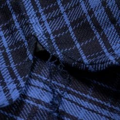 Samurai Jeans SIN21-01-OVS Rope Dyed Indigo Heavy Flannel Shirt Purple