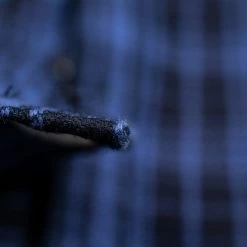 Samurai Jeans SIN21-01-OVS Rope Dyed Indigo Heavy Flannel Shirt Purple