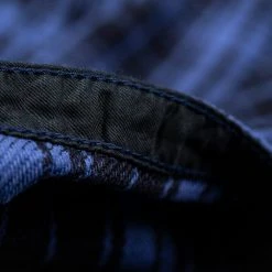 Samurai Jeans SIN21-01-OVS Rope Dyed Indigo Heavy Flannel Shirt Purple