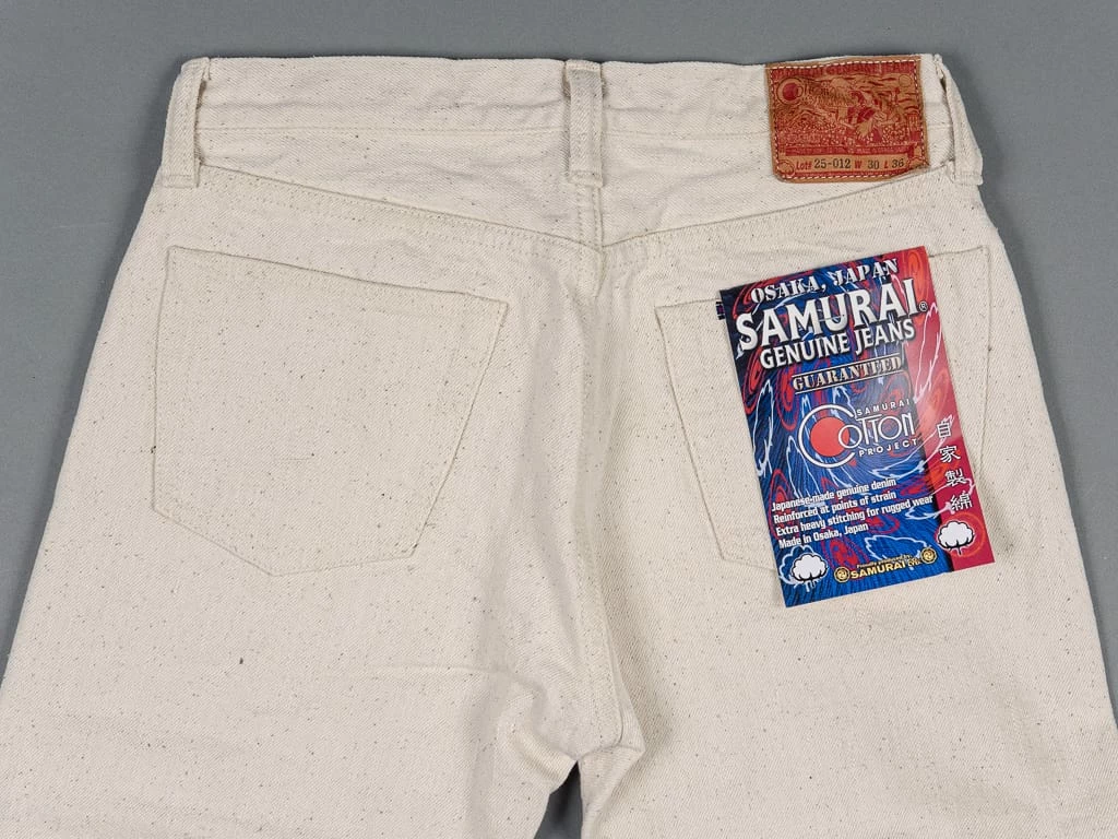 Samurai Jeans S710SC-KI Japanese Cotton Ecru 18oz Slim Straight Jeans 14 Samurai Jeans S710SC-KI Japanese Cotton Ecru 18oz Slim Straight Jeans