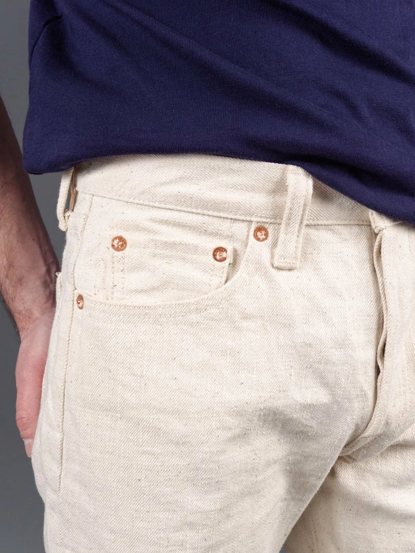 Samurai Jeans S710SC-KI Japanese Cotton Ecru 18oz Slim Straight Jeans 8 Samurai Jeans S710SC-KI Japanese Cotton Ecru 18oz Slim Straight Jeans