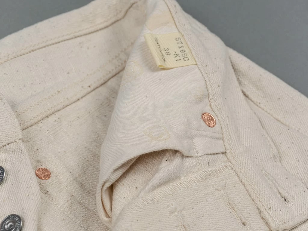 Samurai Jeans S710SC-KI Japanese Cotton Ecru 18oz Slim Straight Jeans 19 Samurai Jeans S710SC-KI Japanese Cotton Ecru 18oz Slim Straight Jeans