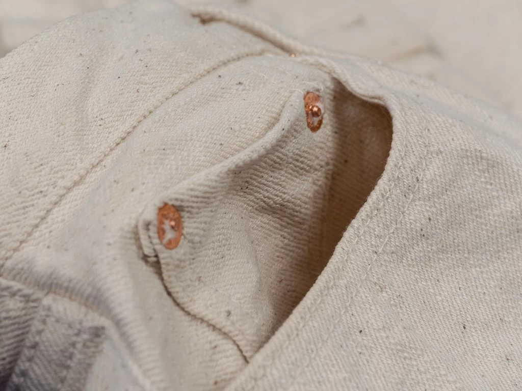 Samurai Jeans S710SC-KI Japanese Cotton Ecru 18oz Slim Straight Jeans 22 Samurai Jeans S710SC-KI Japanese Cotton Ecru 18oz Slim Straight Jeans