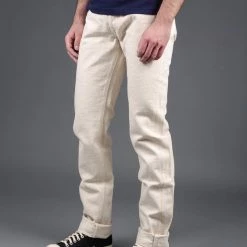 Samurai Jeans S710SC-KI Japanese Cotton Ecru 18oz Slim Straight Jeans 29 Samurai Jeans S710SC-KI Japanese Cotton Ecru 18oz Slim Straight Jeans