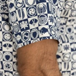 Samurai Jeans SSA22-UW Ushiwaka Kamon Shirt NEW ARRIVALS
