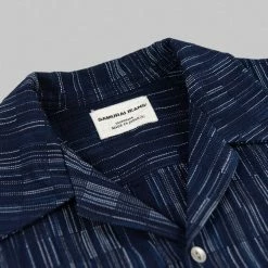 NEW ARRIVALS Samurai Jeans SOS22-S03 Natural Indigo Ichimatsu Shirt Shima 31 NEW ARRIVALS Samurai Jeans SOS22-S03 Natural Indigo Ichimatsu Shirt Shima