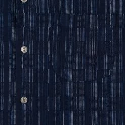 NEW ARRIVALS Samurai Jeans SOS22-S03 Natural Indigo Ichimatsu Shirt Shima 33 NEW ARRIVALS Samurai Jeans SOS22-S03 Natural Indigo Ichimatsu Shirt Shima