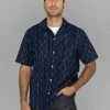 NEW ARRIVALS Samurai Jeans SOS22-S03 Natural Indigo Ichimatsu Shirt Shima