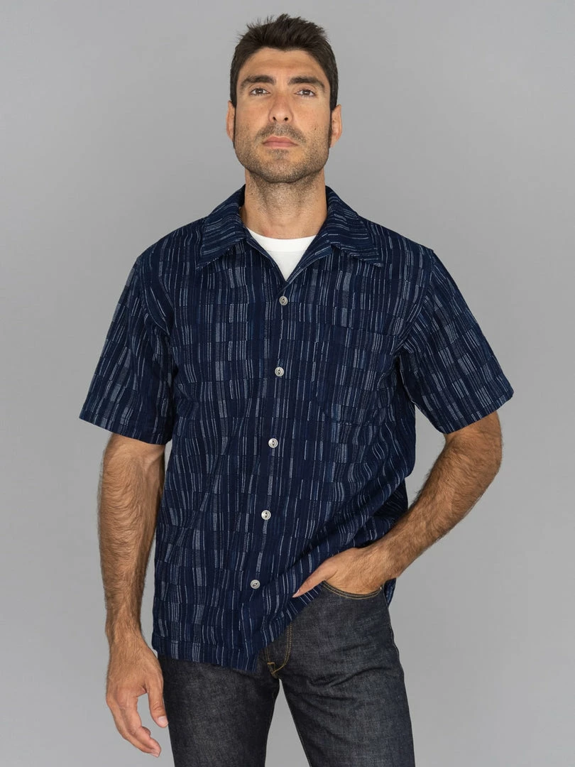 NEW ARRIVALS Samurai Jeans SOS22-S03 Natural Indigo Ichimatsu Shirt Shima 3 NEW ARRIVALS Samurai Jeans SOS22-S03 Natural Indigo Ichimatsu Shirt Shima