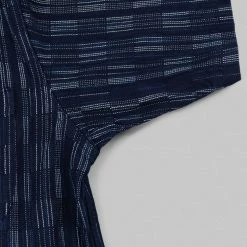 NEW ARRIVALS Samurai Jeans SOS22-S03 Natural Indigo Ichimatsu Shirt Shima 43 NEW ARRIVALS Samurai Jeans SOS22-S03 Natural Indigo Ichimatsu Shirt Shima