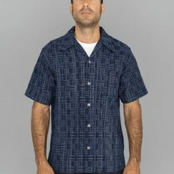 Samurai Jeans SOS22-S03 Natural Indigo Ichimatsu Shirt Koushi NEW ARRIVALS