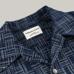 Samurai Jeans SOS22-S03 Natural Indigo Ichimatsu Shirt Koushi NEW ARRIVALS