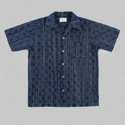 Samurai Jeans SOS22-S03 Natural Indigo Ichimatsu Shirt Koushi NEW ARRIVALS