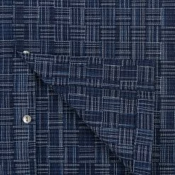 Samurai Jeans SOS22-S03 Natural Indigo Ichimatsu Shirt Koushi NEW ARRIVALS