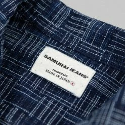 Samurai Jeans SOS22-S03 Natural Indigo Ichimatsu Shirt Koushi NEW ARRIVALS