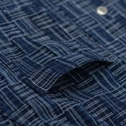 Samurai Jeans SOS22-S03 Natural Indigo Ichimatsu Shirt Koushi NEW ARRIVALS