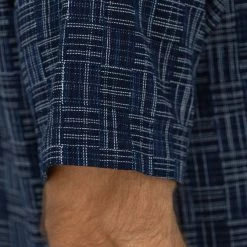 Samurai Jeans SOS22-S03 Natural Indigo Ichimatsu Shirt Koushi NEW ARRIVALS