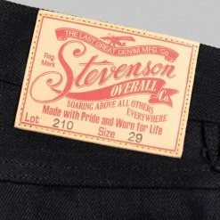 Stevenson Overall Co. Big Sur 210 12oz Slim Tapered Jeans Solid Black