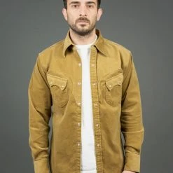 Stevenson Overall Co. Cody Shirt Beige Corduroy