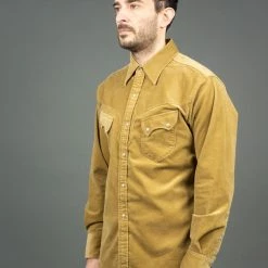 Stevenson Overall Co. Cody Shirt Beige Corduroy