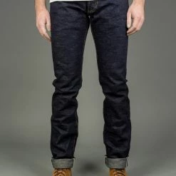 The Strike Gold 5105 15oz Slub Grey Weft Slim Straight Jeans