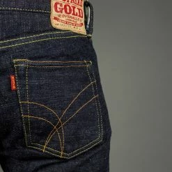 The Strike Gold 5105 15oz Slub Grey Weft Slim Straight Jeans