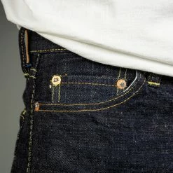 The Strike Gold 5105 15oz Slub Grey Weft Slim Straight Jeans