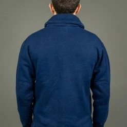 The Strike Gold Indigo Loopwheeled Shawl Collar Cardigan