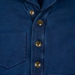 The Strike Gold Indigo Loopwheeled Shawl Collar Cardigan