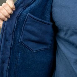 The Strike Gold Indigo Loopwheeled Shawl Collar Cardigan