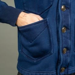 The Strike Gold Indigo Loopwheeled Shawl Collar Cardigan