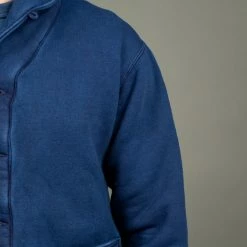 The Strike Gold Indigo Loopwheeled Shawl Collar Cardigan