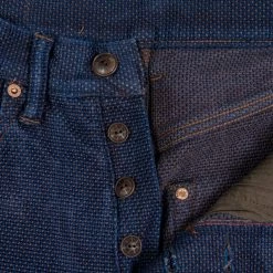 STUDIO D´ARTISAN Studio D'Artisan 1831 Kakishibu Sashiko Tight Straight Jeans